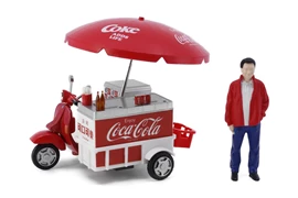 Tiny 城市 合金車仔 - 1/35 可口可樂雪糕電單車 (連人仔+亞架力箱)