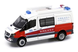 Tiny City 132 Die-cast Model Car - MERCEDES-BENZ Sprinter FL EOD (Red White) (with mesh window shields)