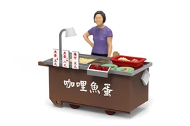 Tiny 1/35 #03 Curry Fish Ball Cartful