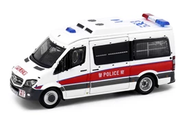 Tiny City 164 Die-cast Model Car - Mercedes-Benz Sprinter FL Police (with mesh window shields)