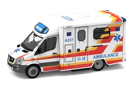 Tiny City 162 Die-cast Model Car - Mercedes-Benz Sprinter FL HKFSD Ambulance (A237)