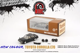 BMC 1/64 Toyota Corolla E70 -Black (LHD)
