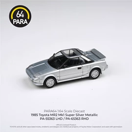 PARA64 1/64 1985 Toyota MR2 MK1 Super Silver Metallic - closed lights (RHD)
