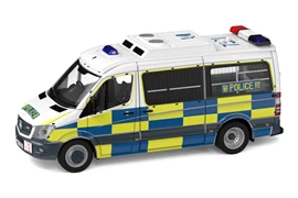 Tiny City 172 Die-cast Model Car - Mercedes-Benz Sprinter Police Traffic (with mesh window shields) (AM7521)