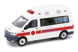 Tiny City TW27 Die-cast Model Car - Volkswagen T6 Transporter (high-roof) New Taipei City Fire Department Ambulance