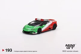 MINI GT 1/64 Lamborghini Huracán EVO Bologna Airport 2020 Follow-Me Car