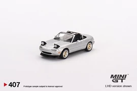 MINI GT 1/64 Mazda Miata MX-5 (NA) Tuned Version Silver Stone Metallic Silver LHD