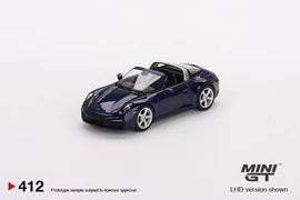 MINI GT 1/64 Porsche 911 Targa 4S Gentian Blue Metallic - RHD