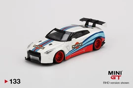 MINI GT 1/64 LB WORKS Nissan GT-R R35 Type 1, Rear Wing Version 1, Martini Racing RHD