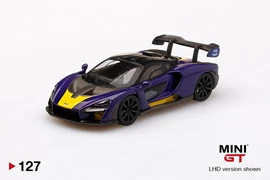 MINI GT 1/64 McLaren Senna Purple/Yellow RHD