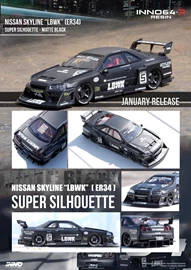 INNO 1/64 Resin NISSAN SKYLINE "LBWK" (ER34) SUPER SILHOUETTE BLACK MATTE