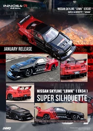 INNO 1/64 Resin NISSAN SKYLINE "LBWK" (ER34) SUPER SILHOUETTE "ADVAN" LIVERY