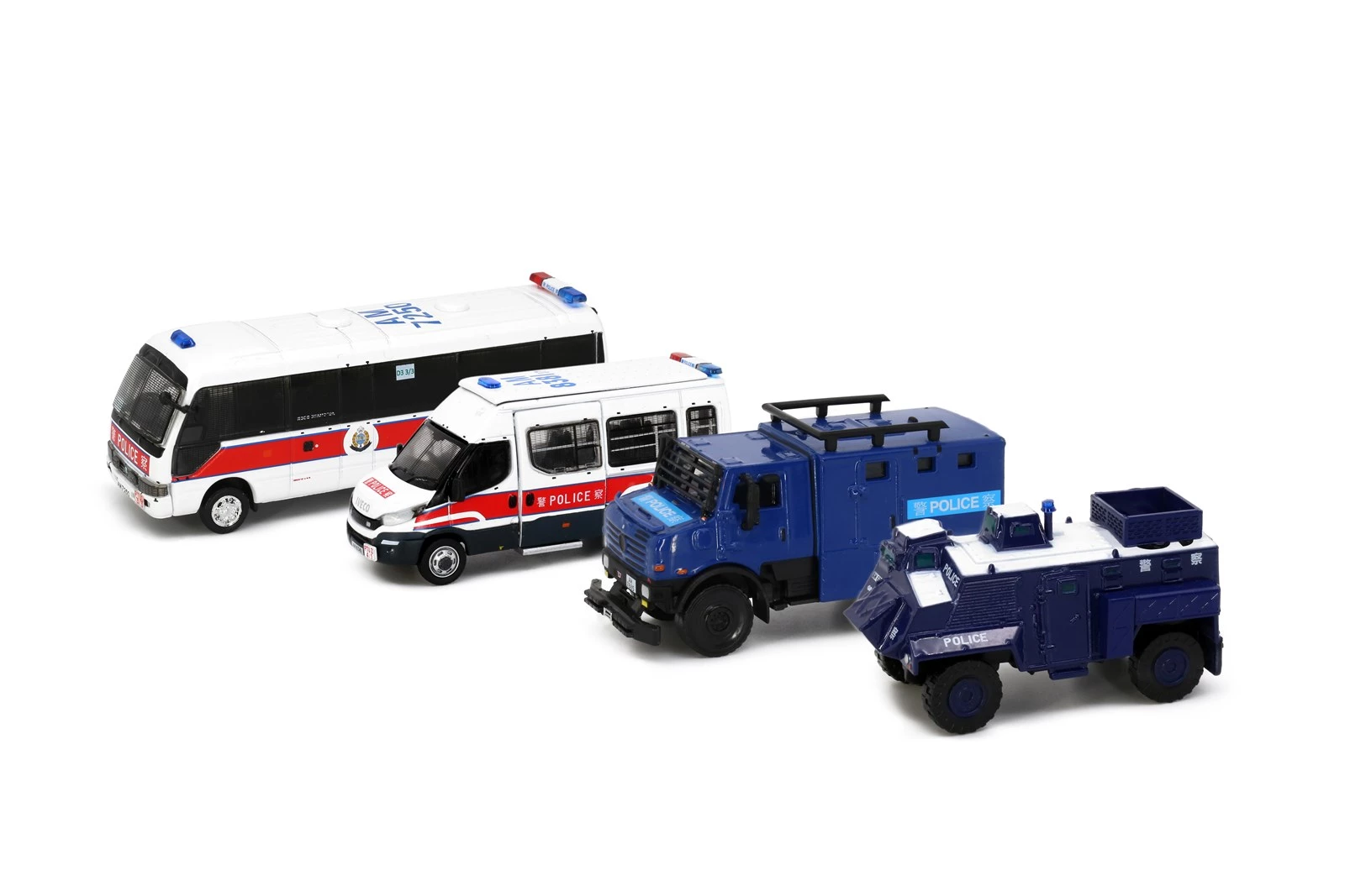 TINY City Hong Kong Die-cast Model Car - 1980's Police Car With Single Speaker (Small Scale Collectible)