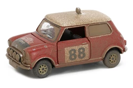 Tiny City 177 Die-cast Model Car - Mini Cooper Rally #88 Mud Weathered