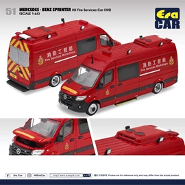 Era Car 1/64 51 MERCEDES - BENZ SPRINTER HK Fire Services Car (WS)