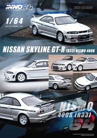 INNO64 1/64 Die-Cast NISSAN SKYLINE GT-R (R33) NISMO 400R Sonic Silver