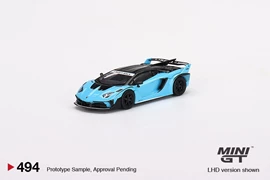 MINI GT 1/64 Lamborghini  LB-Silhouette WORKS Aventador GT EVO Baby Blue