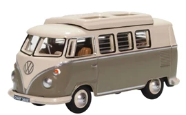 Oxford 1/76 Commercials series VW T1 Camper Mouse Grey/Pearl White