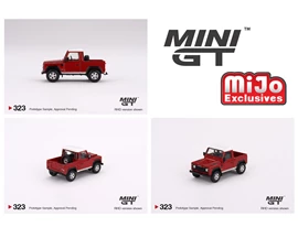 MINI GT 1/64 Land Rover Defender 90 Pickup Masai Red