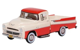 Oxford 1/87 Dodge D100 Sweptside Pick Up 1957 Tropical Coral/Glacier White