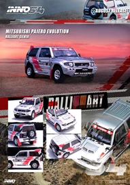 INNO64 1/64 Die-Cast MITSUBISHI PAJERO EVOLUTION "RALLIART" Silver