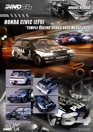 INNO64 1/64 Die-Cast HONDA CIVIC EF9 "TEMPLE RACING" Osaka Auto Messe 2023