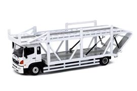 Tiny City Die-cast Model Car - HINO500 Vehicle Transporter (White)