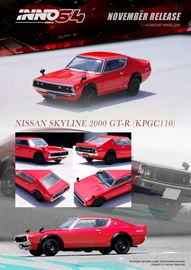 INNO64 1/64 Die-cast NISSAN SKYLINE 2000 GT-R (KPGC110) Red