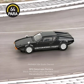 PARA64 1/64 Die-cast 1972 De Tomaso Pantera Black -RHD