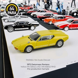 PARA64 1/64 Die-cast 1972 De Tomaso Pantera Yellow - RHD