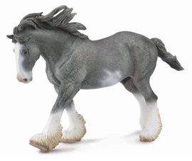 CollectA - Clydesdale Stallion - Black Sabino Roan