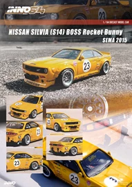 INNO 1/64 Die-Cast NISSAN SILVIA (S14) BOSS "ROCKET BUNNY" SEMA 2015