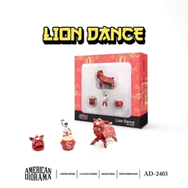 American Diorama 1/64 Figure Set: Lion Dance