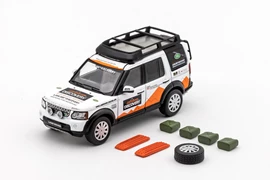 GCD 1/64 Land Rover Discovery 4 - White LHD with accessories （車頂行李架、攀爬梯、車底護板及越野配件等）