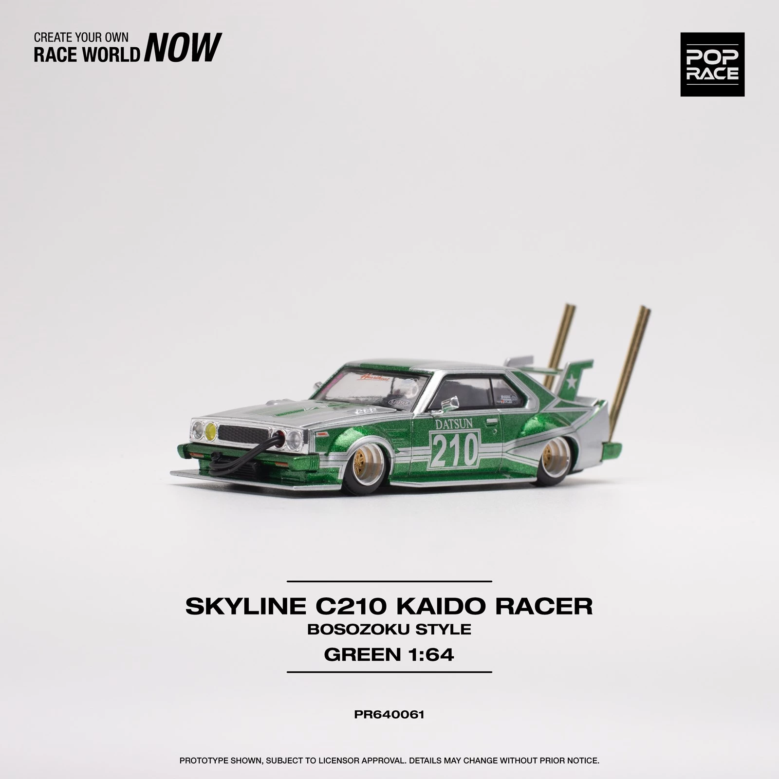 落日老翁圖 POPRACE 1/64 Skyline C210 Kaido Racer - Bosozoku Style