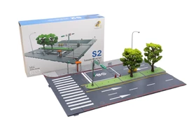 Tiny 城市 台灣街道 1/64 S2 行人穿越道+紅綠燈 拼裝街道情景套組