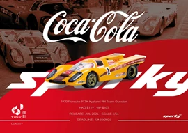 Sparky 1/64 1970 Porsche 911K Kyalami 9H Team Gunston Coca Cola （Tiny Exclusive ）