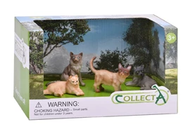 CollectA-4隻猫狗開口裝