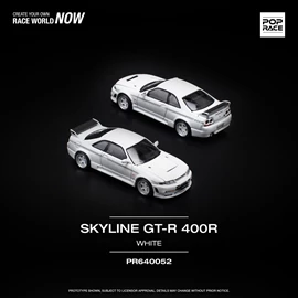 POPRACE 1/64 NISSAN GT-R R33 NISMO 400R - WHITE