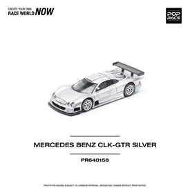 POPRACE 1/64 MERCEDES-BENZ AMG CLK GTR - SILVER