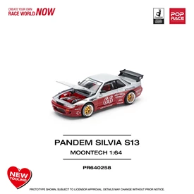 POPRACE 1/64 PANDEM SILVIA S13 - MOONTECH RED (NEW TOOLING)