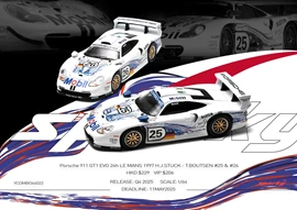 Sparky 1/64 Porsche 911 GT1 EVO 24h LE MANS 1997 H.J.STUCK - T.BOUTSEN #25 & #26（Tiny Exclusive ）