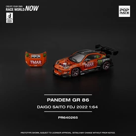 POPRACE 1/64 PANDEM GR86 - DAIGO SAITO FORMULA DRIFT JAPAN 2022 (Removeable Hood | Detailed Engine)