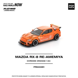 POPRACE 1/64 MAZDA RX-8 RE-AMEMIYA CHROME ORANGE