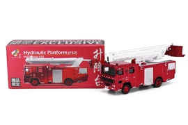 Tiny City Die-cast Model Car - Fire Services Hydraulic Platform (F52) (Electroplating Red) [Complimentary Exclusive]