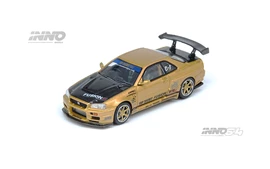 INNO 1/64 Die-cast TOP SECRET R34 GT-R Gold