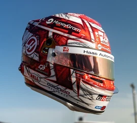Spark 1/5 F1 Helmet MoneyGram Haas F1 Team - Esteban Ocon - Japanese GP 2025
