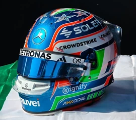 Spark 1/5 F1 Helmet Mercedes-AMG PETRONAS F1 Team - Kimi Antonelli - Italian GP 2025