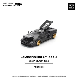 POPRACE 1/64 LAMBORGHINI COUNTACH LPI 800-4 DEEP BLACK