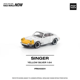 POPRACE 1/64 SINGER 911 SCCS HOMAGE YELLOW/SILVER
